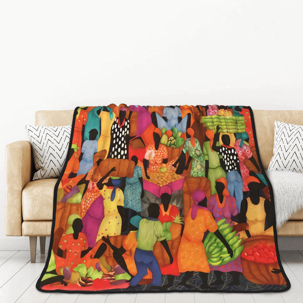 African artwork Heavy blanket - Market