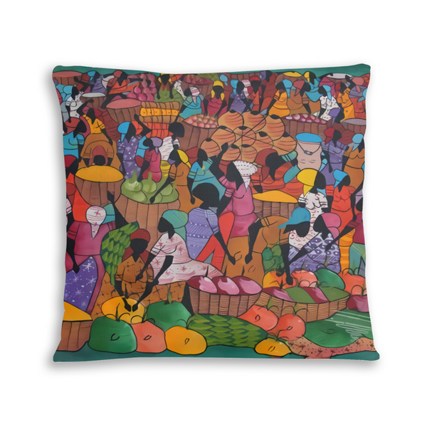 African artwork pillow - harvest