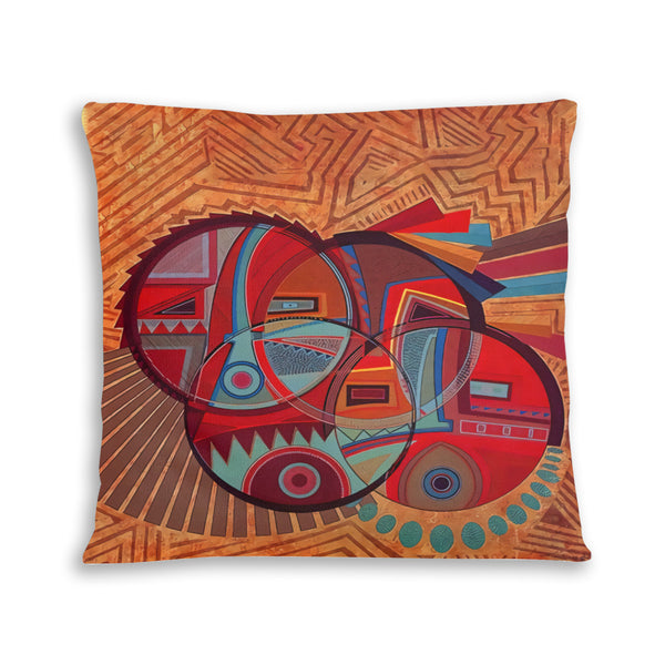 African artwork pillow - Face 4