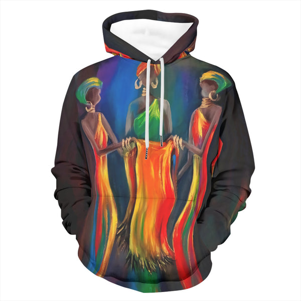 African artwork hoodie - Colorful
