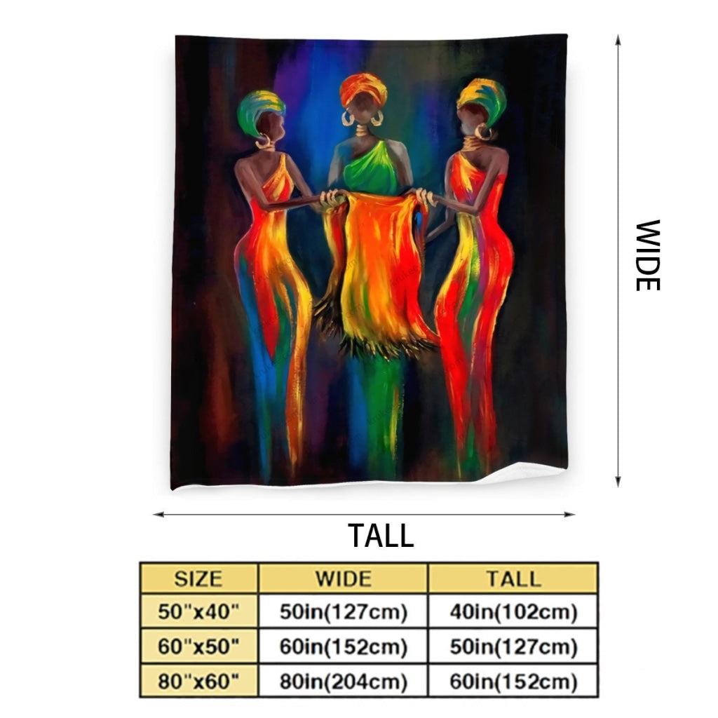 African Artwork Apron - Colorfulfleece Blanket