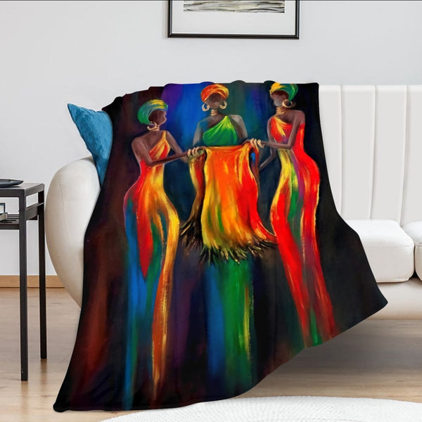 African Artwork Apron - Colorfulfleece Blanket
