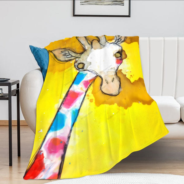 African Artwork Apron - Giraffefleece Blanket