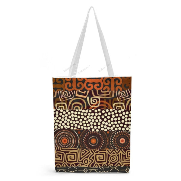 African Artwork Apron - Our Culture Natural Linen Tote Bag White / S