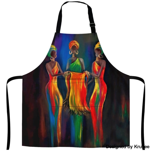 African Culture Art Apron - Colorful 27Inch X 29Inch Aprons