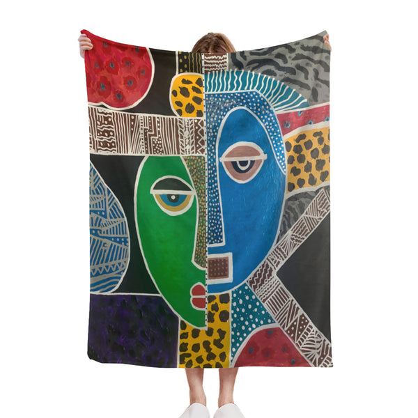 Passa Passa - Contemporary African artwork Sherpa blanket