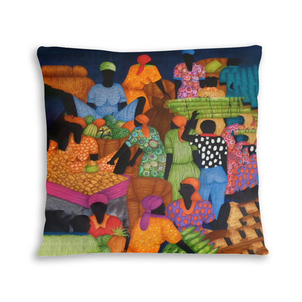 African artwork pillow - Market