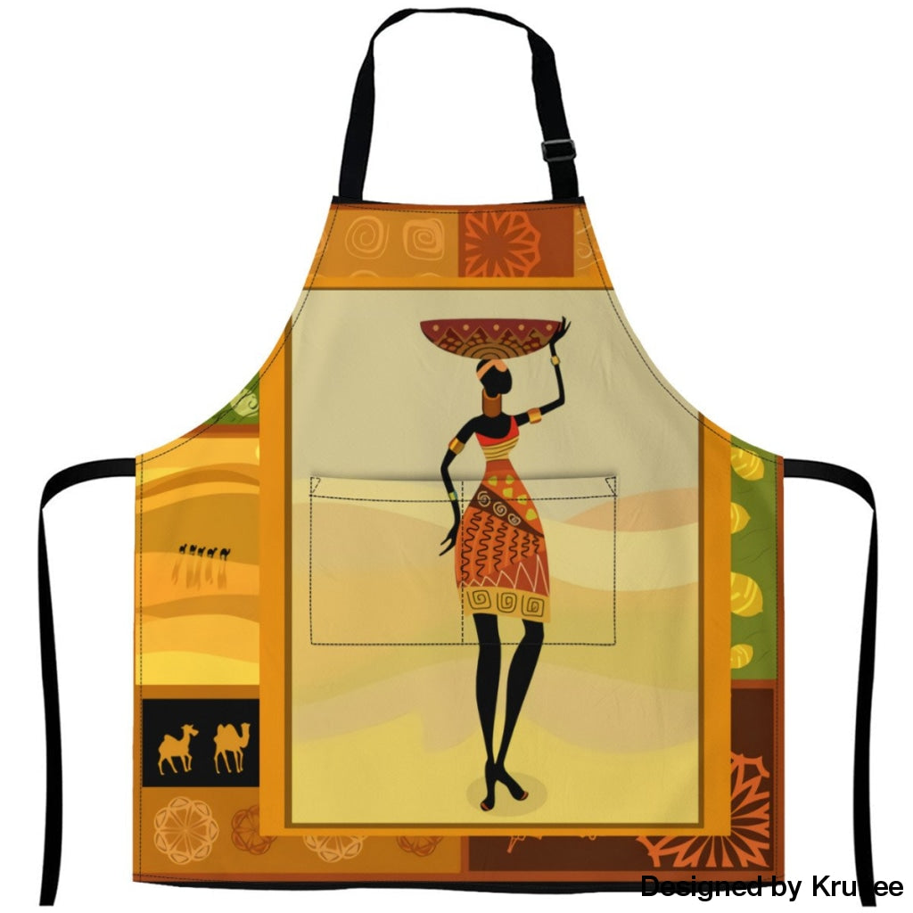10376143-African-Girl-Dressed-In-A-Decorative White / One Size