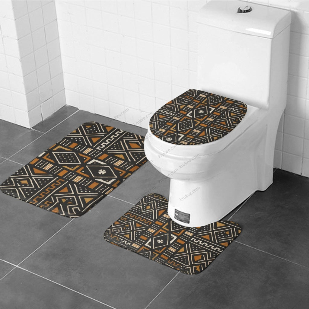 3 Pieces Bath Mat Set Toilet Three Piece Set