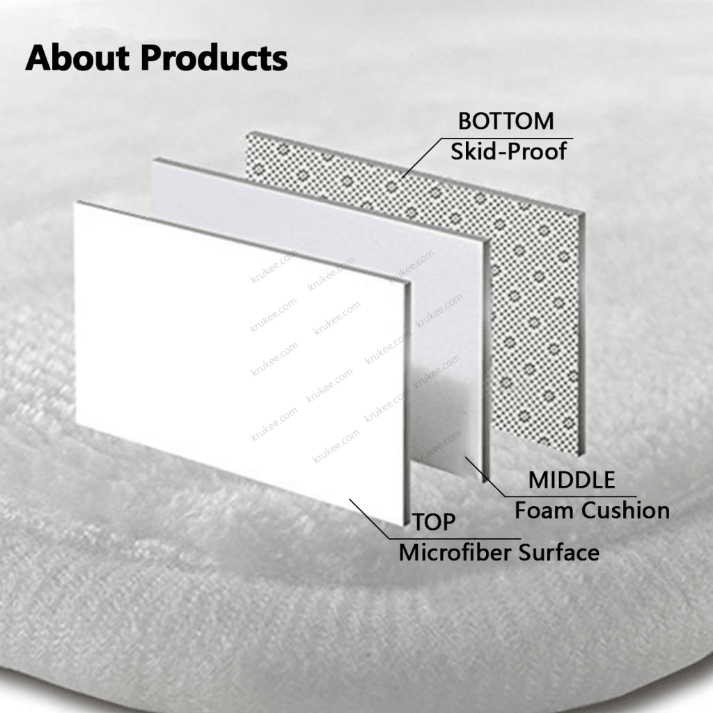 3 Pieces Bath Mat Set Toilet Three Piece Set