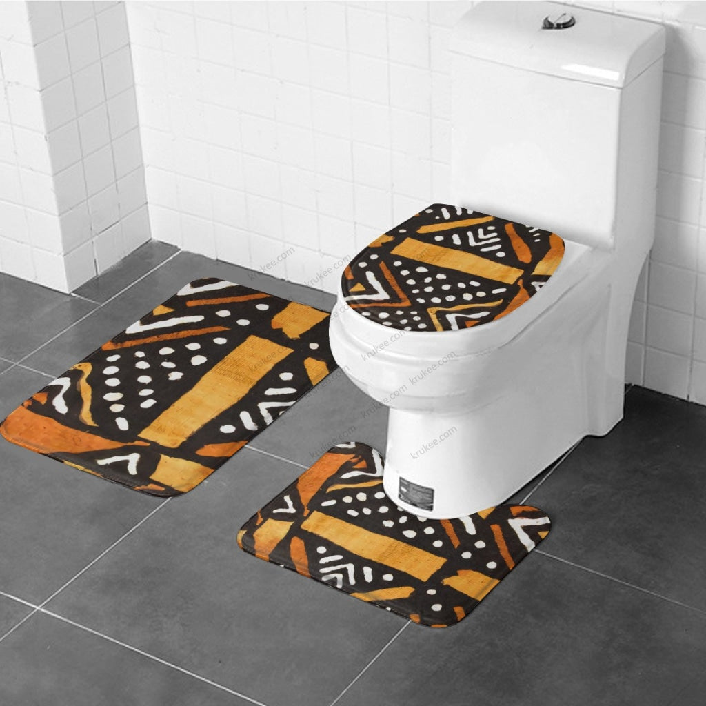 3 Pieces Bath Mat Set Toilet Three Piece Set