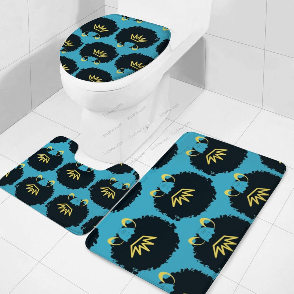 3 Pieces Bath Mat Set Toilet Three Piece Set