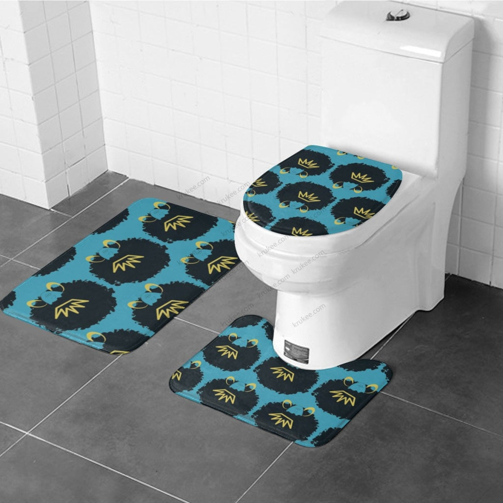 3 Pieces Bath Mat Set Toilet Three Piece Set