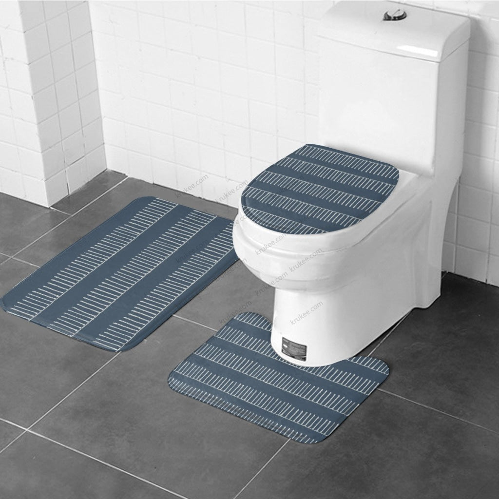 3 Pieces Bath Mat Set Toilet Three Piece Set