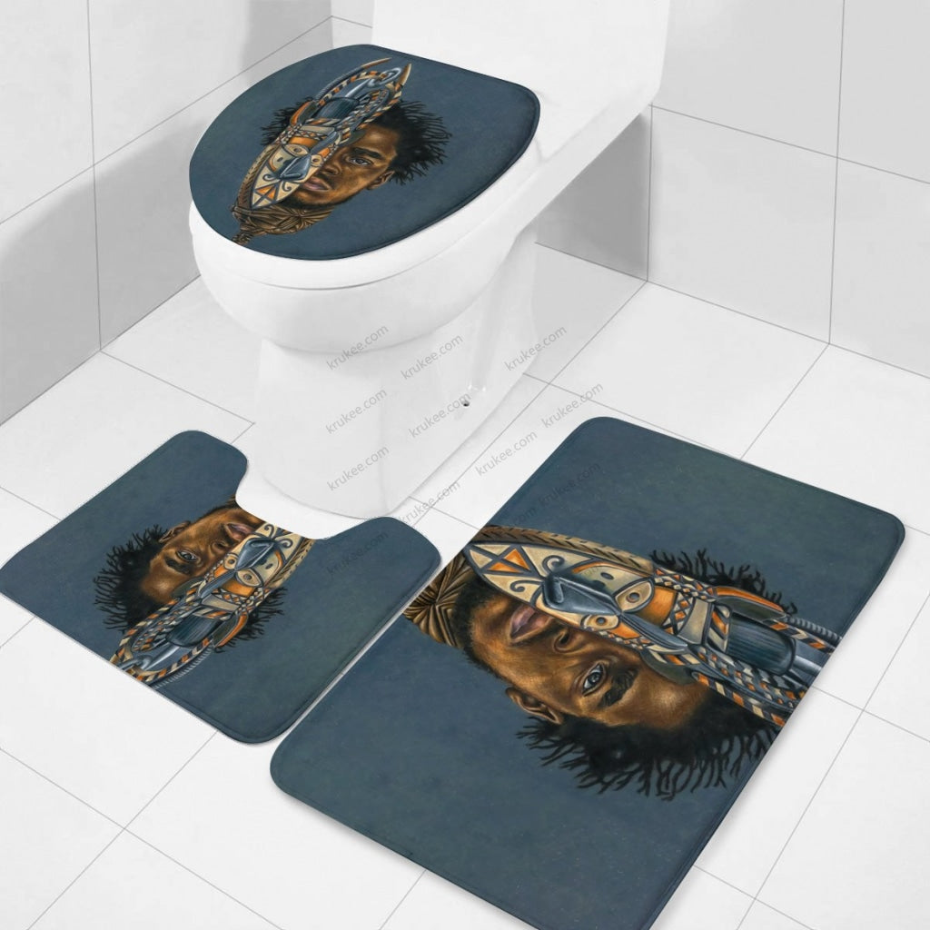 3 Pieces Bath Mat Set Toilet Three Piece Set