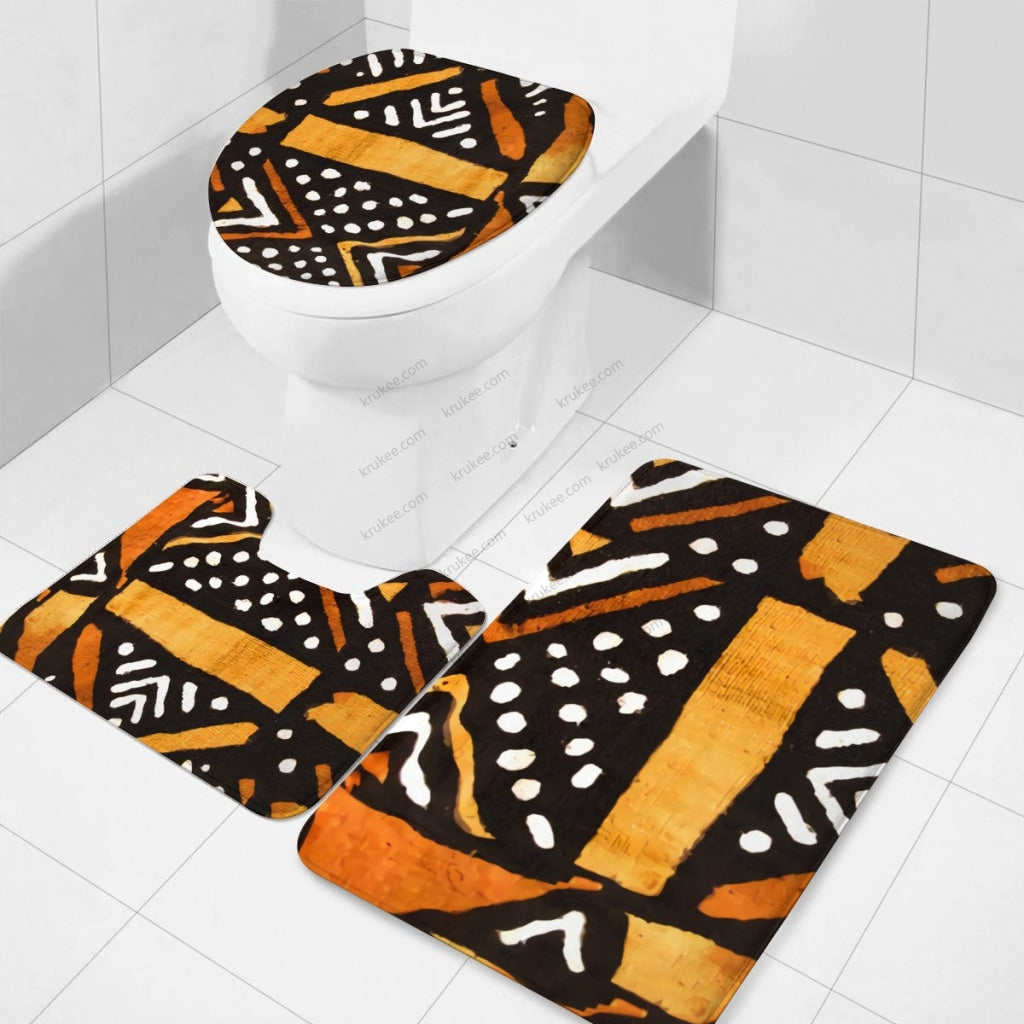 3 Pieces Bath Mat Set Toilet Three Piece Set