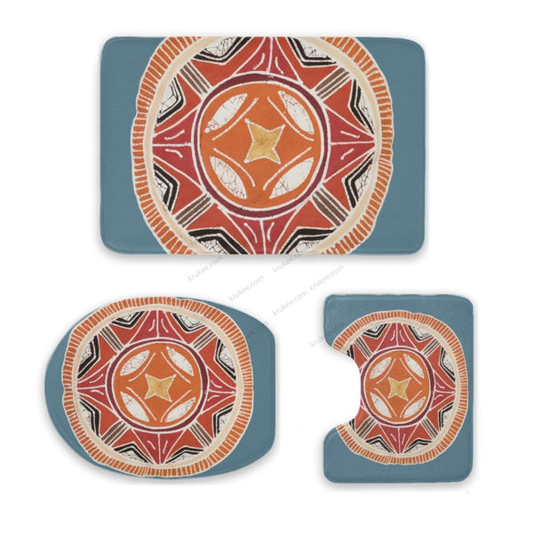 3 Pieces Bath Mat Set White / Toilet Mat 3-Piece Set (16X 24In) Three Piece