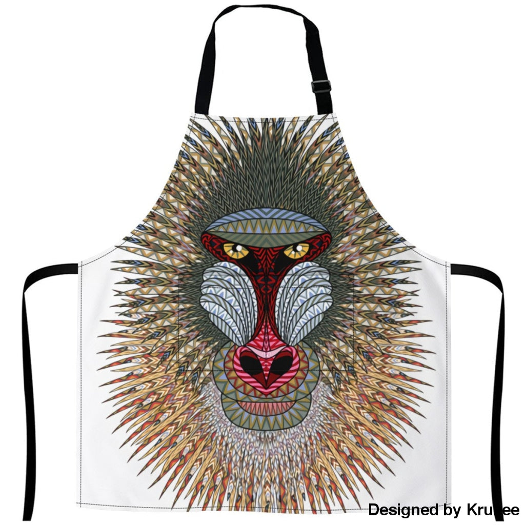 45935176-Mandrill-Monkey-Head-Artistic-Illustration-Of-Animal-Portrait White / One Size