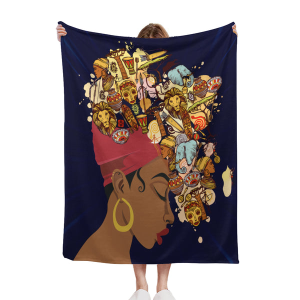African artwork Sherpa blanket - History