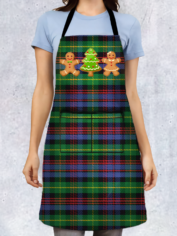 Cookie And Christmas Tree Plaid Apron