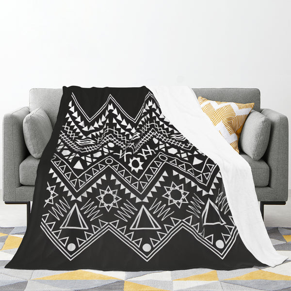47882266-collection-tribal-borders-vector-illustration-Fleece Blanket