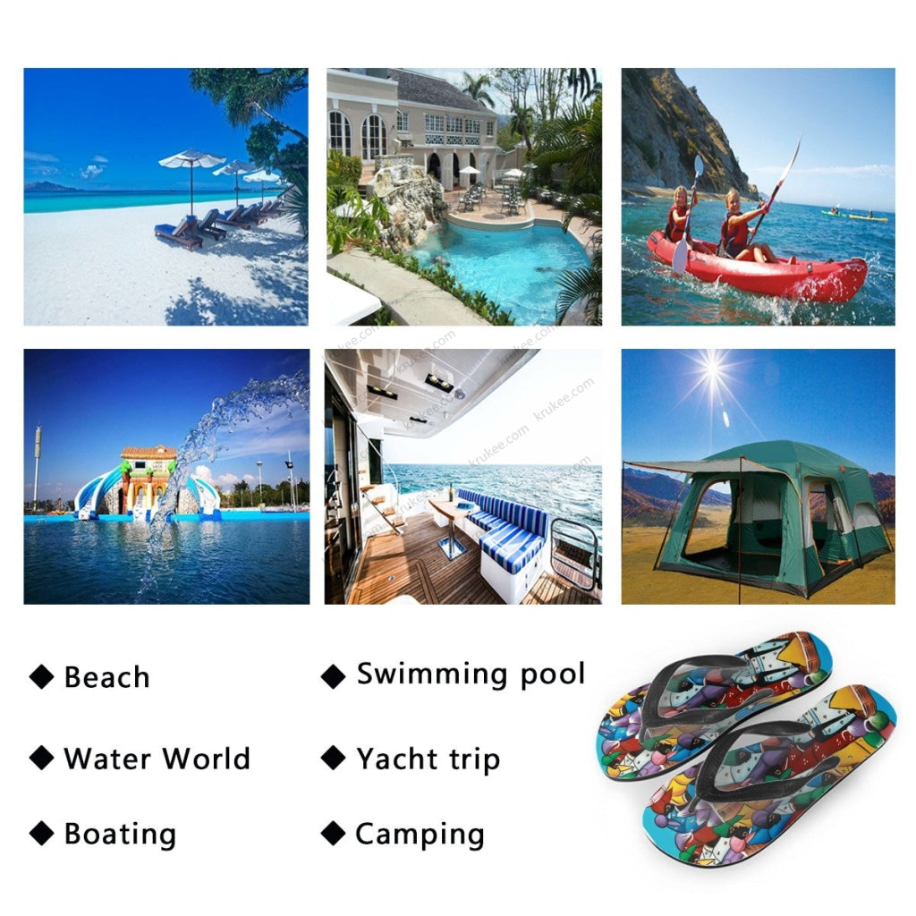 African Art Flips Flops