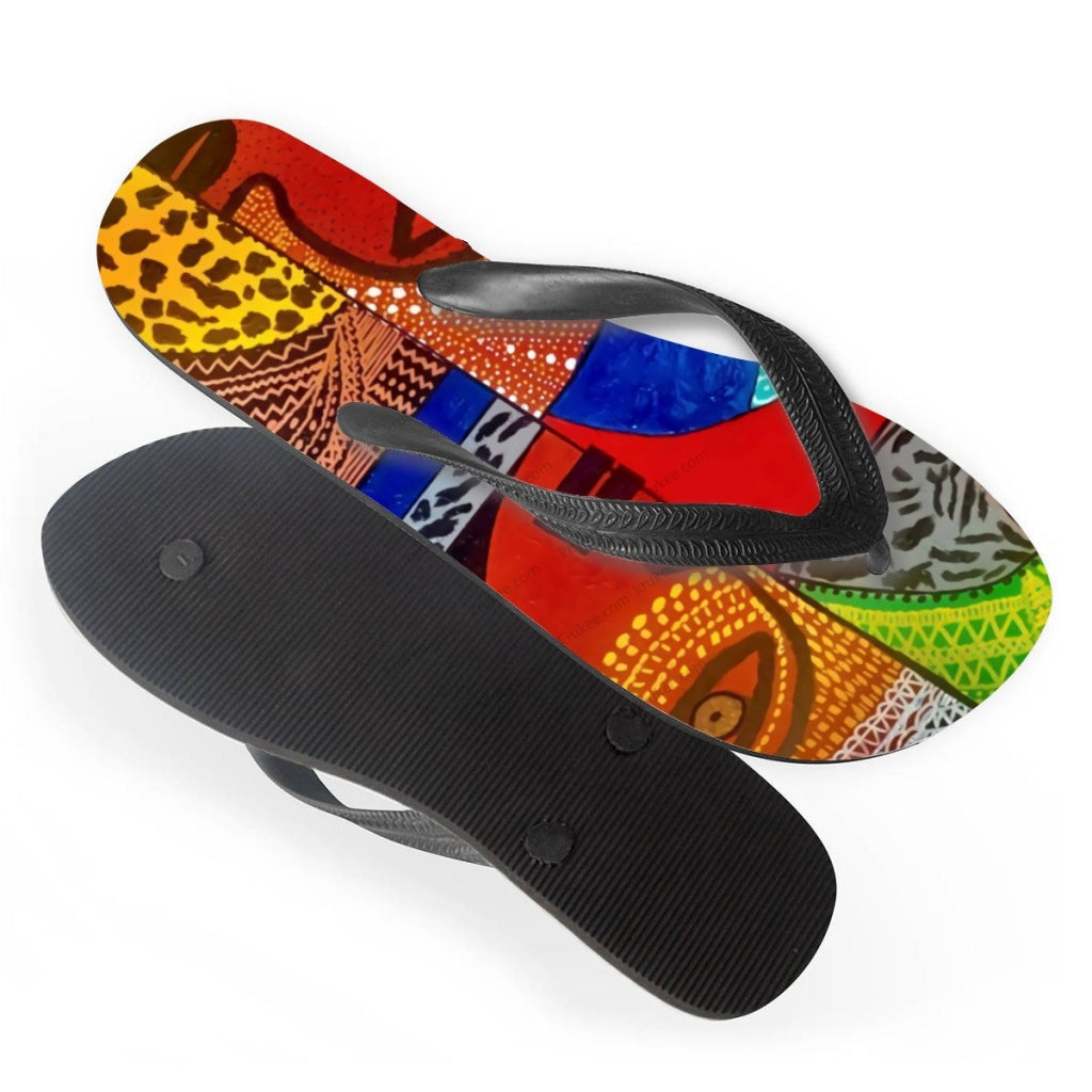 African Art Flips Flops