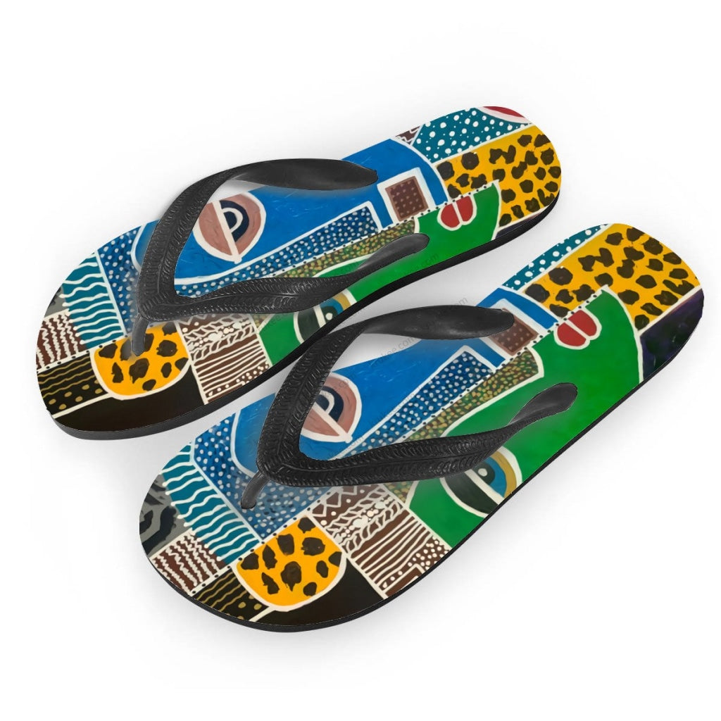 African Art Flips Flops