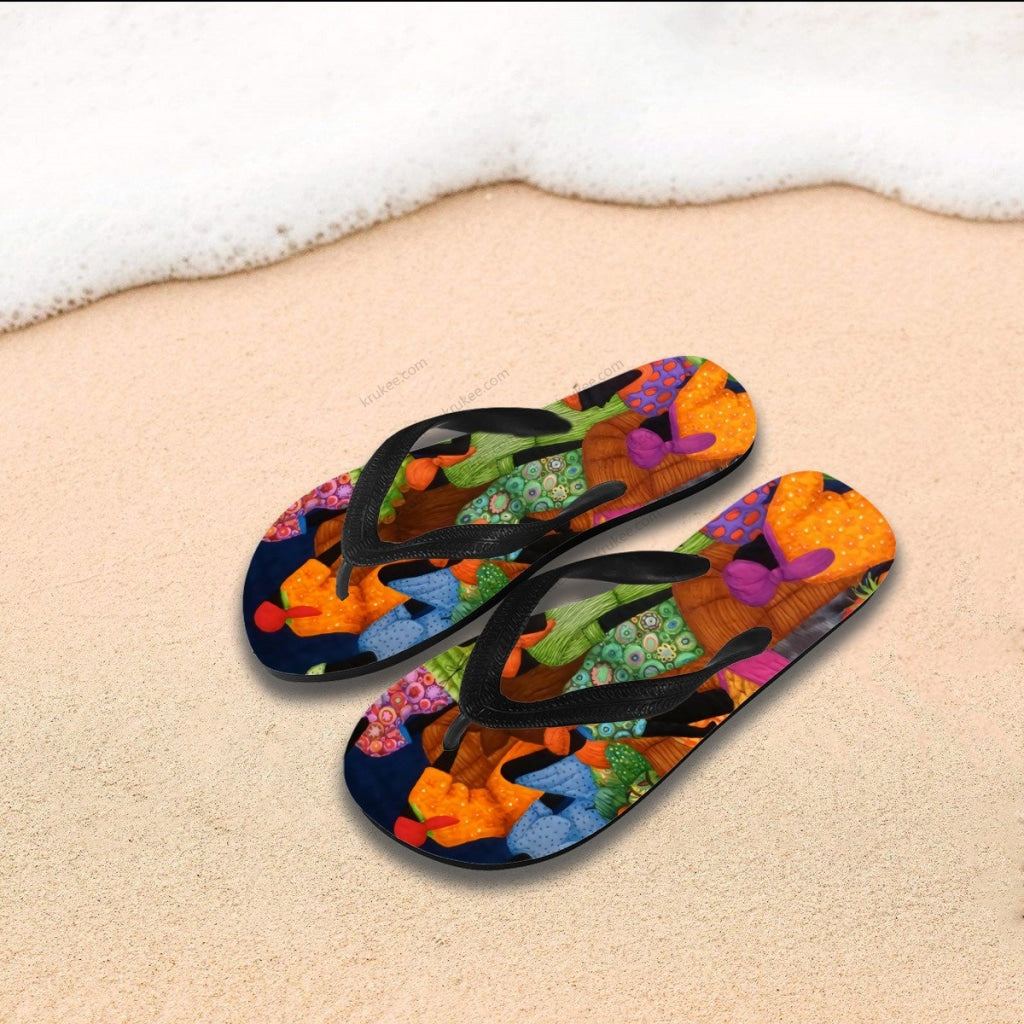 African Art Flips Flops