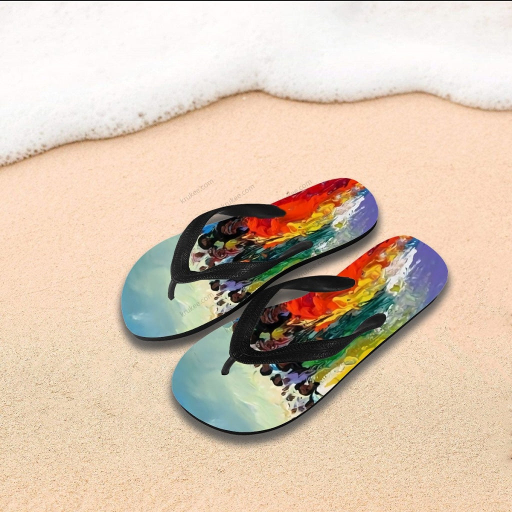 African Art Flips Flops