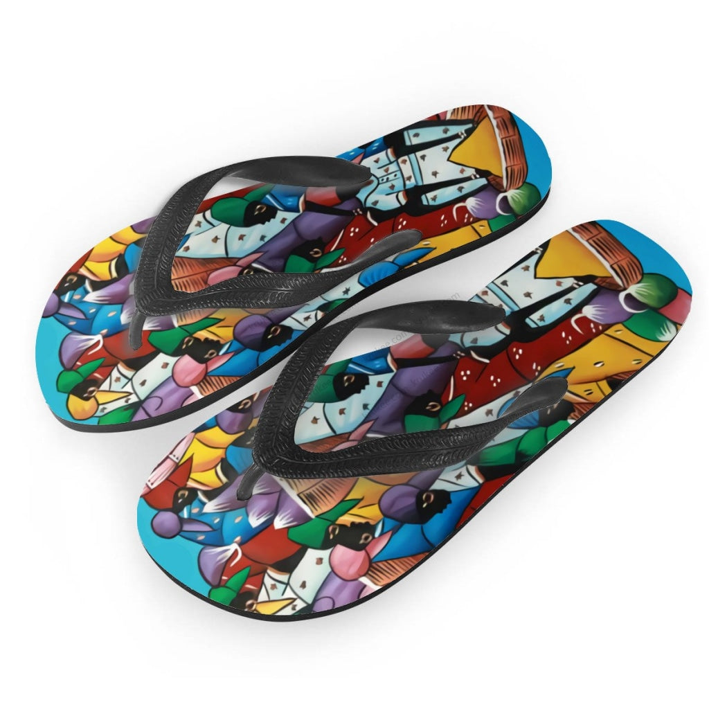African Art Flips Flops