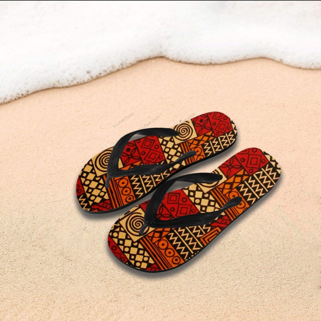 African Art Flips Flops