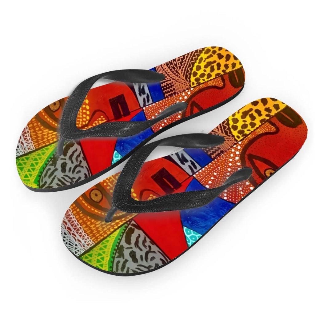 African Art Flips Flops