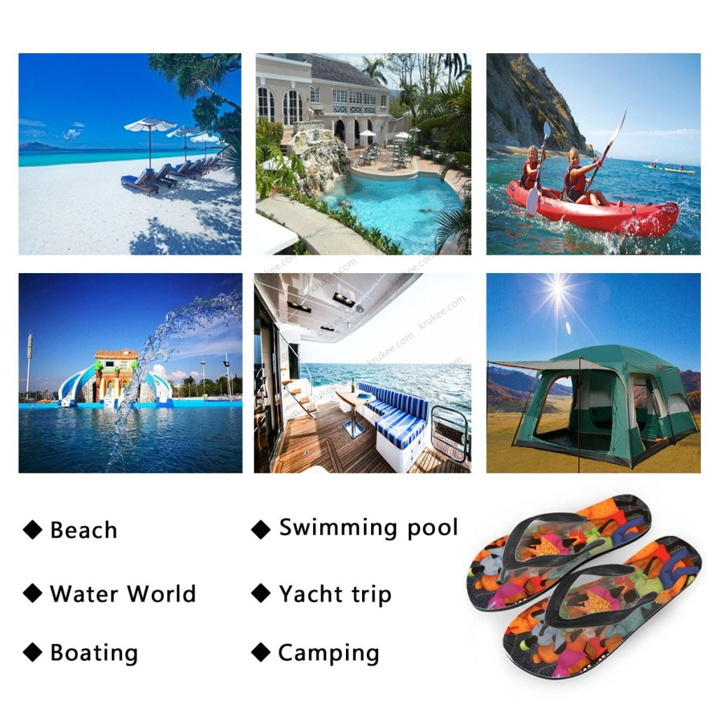 African Art Flips Flops