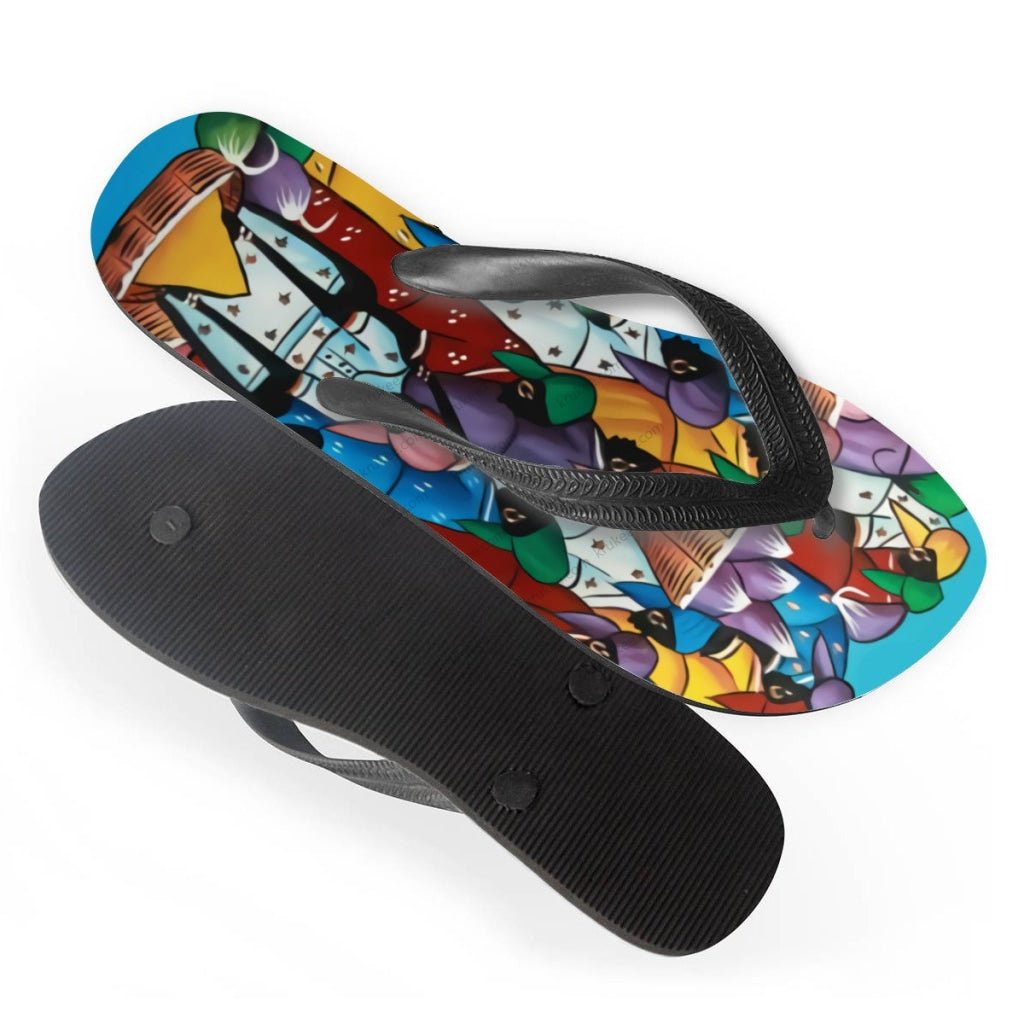 African Art Flips Flops