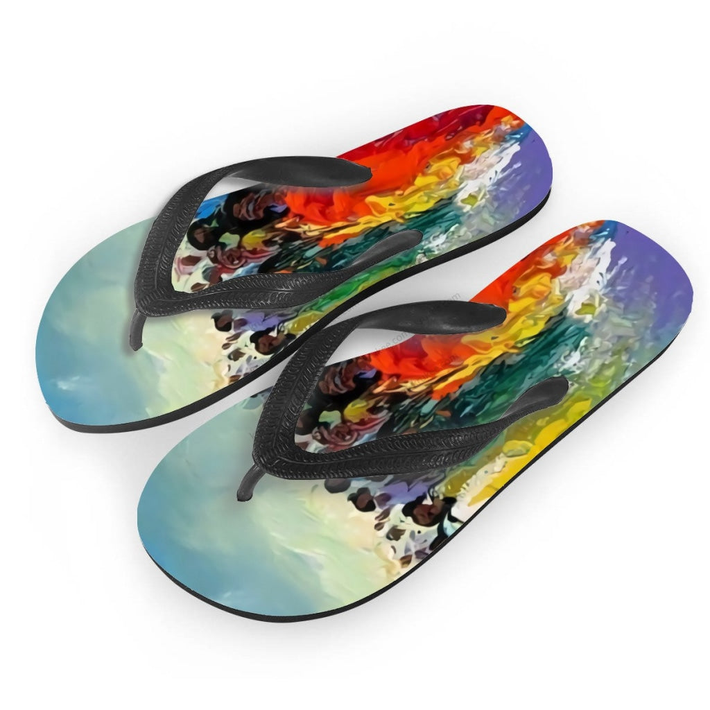 African Art Flips Flops