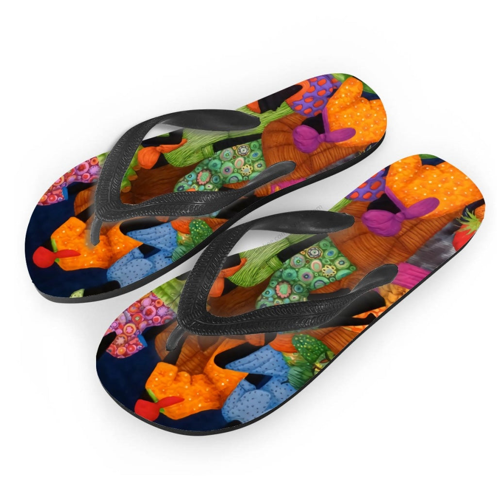 African Art Flips Flops