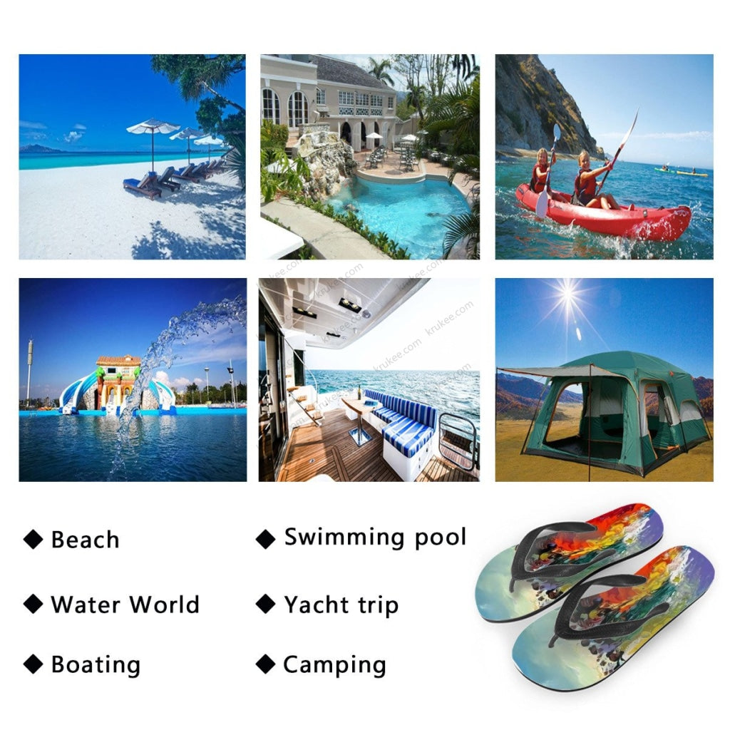 African Art Flips Flops