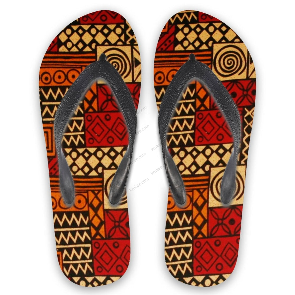 African Art Flips Flops S