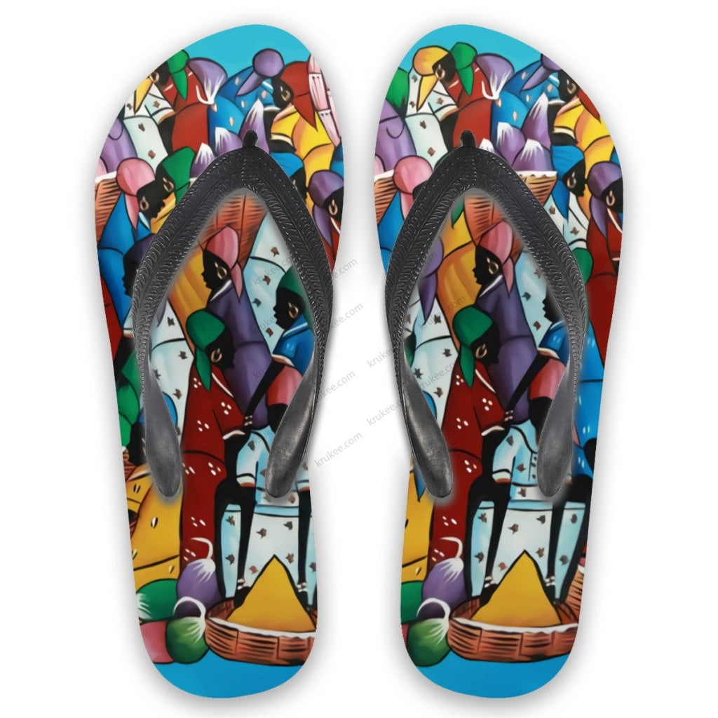African Art Flips Flops S