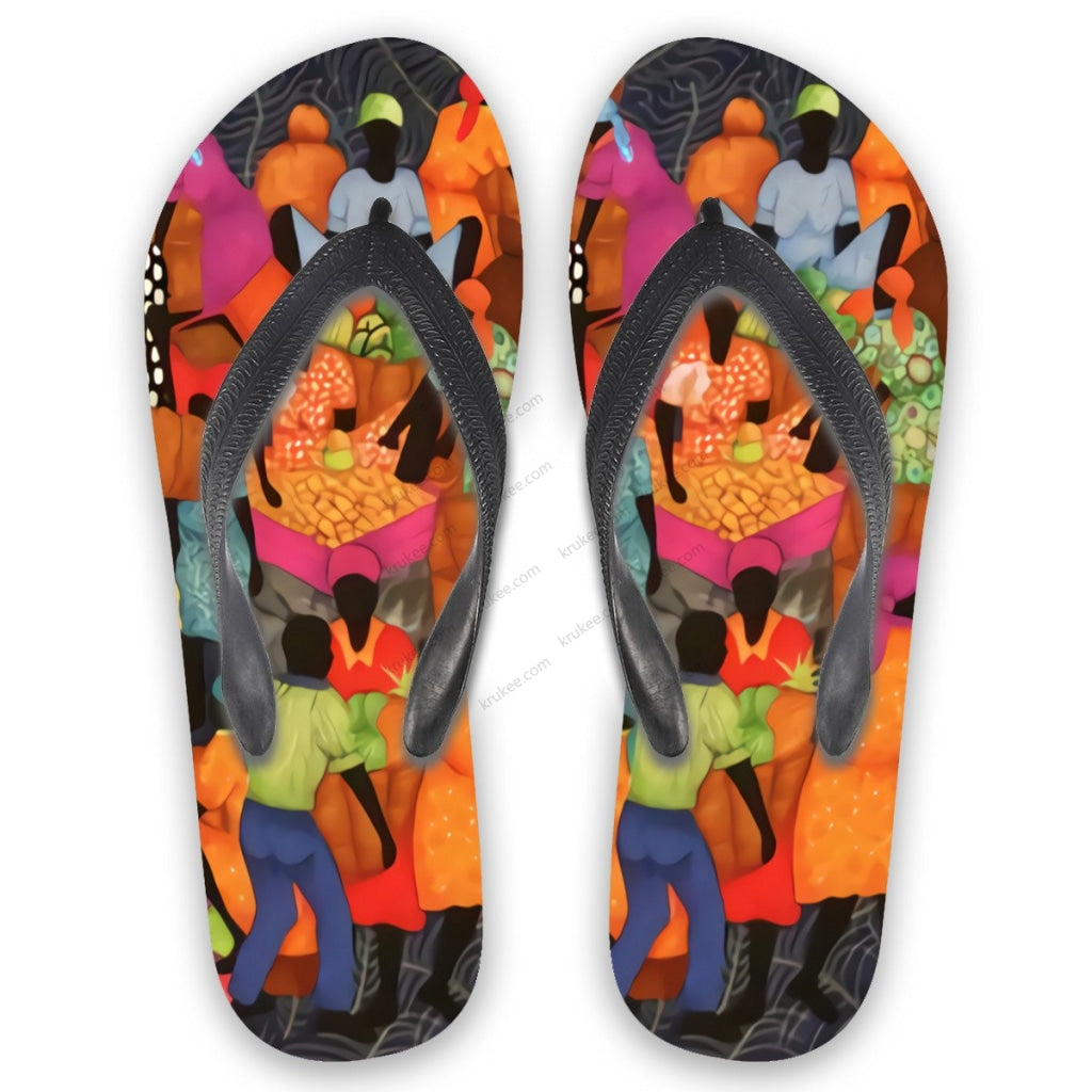 African Art Flips Flops S