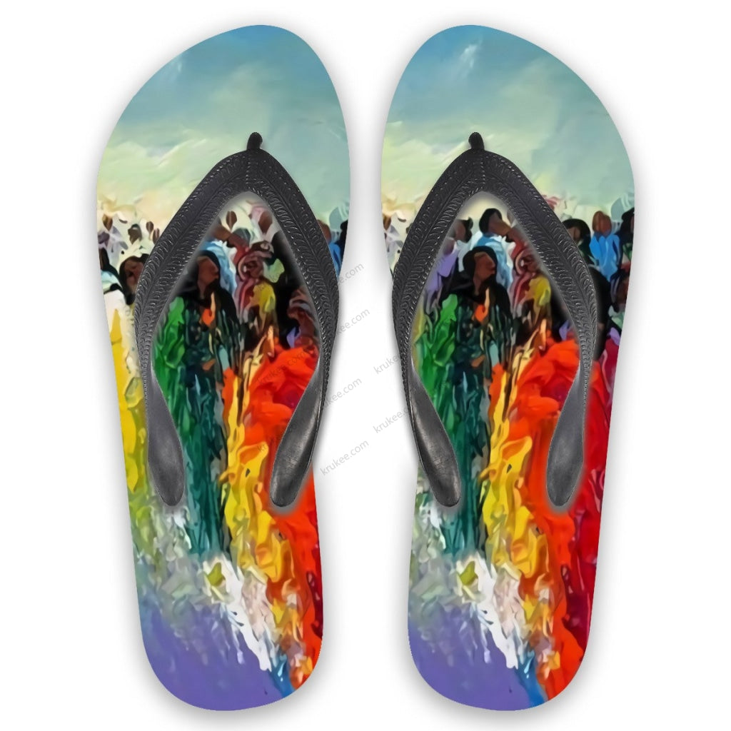 African Art Flips Flops S