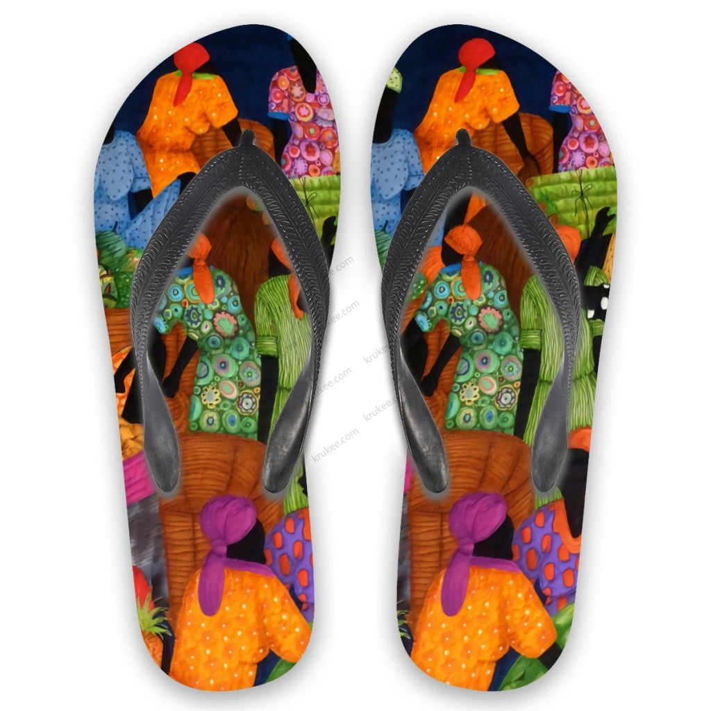 African Art Flips Flops S