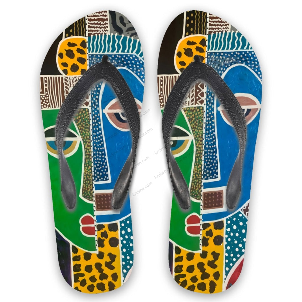 African Art Flips Flops S