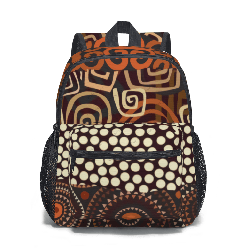 African Art Large Capacity Laptop Travel Backpack White / One Size
