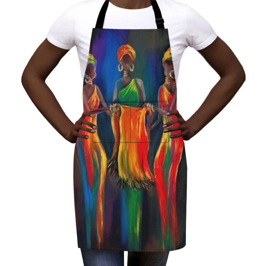 African Artwork Apron - Colorful