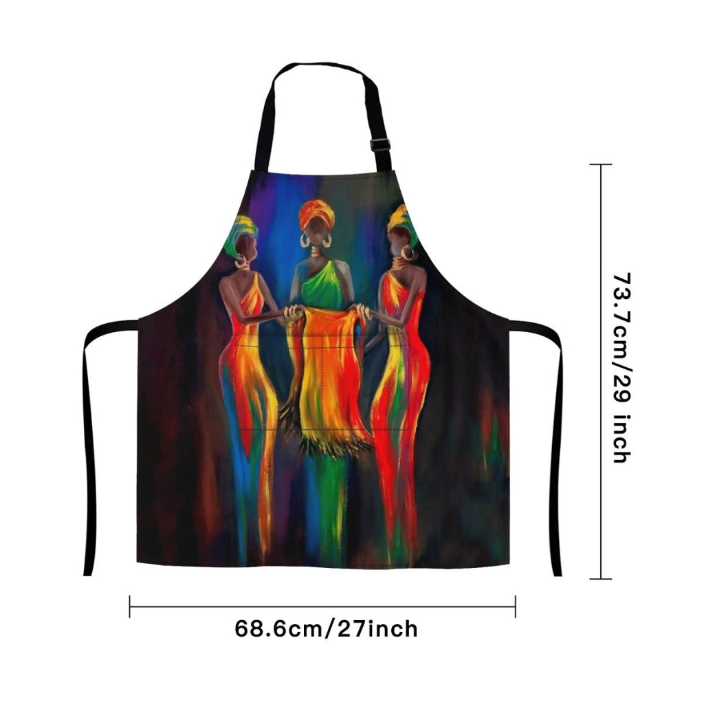 African Artwork Apron - Colorful