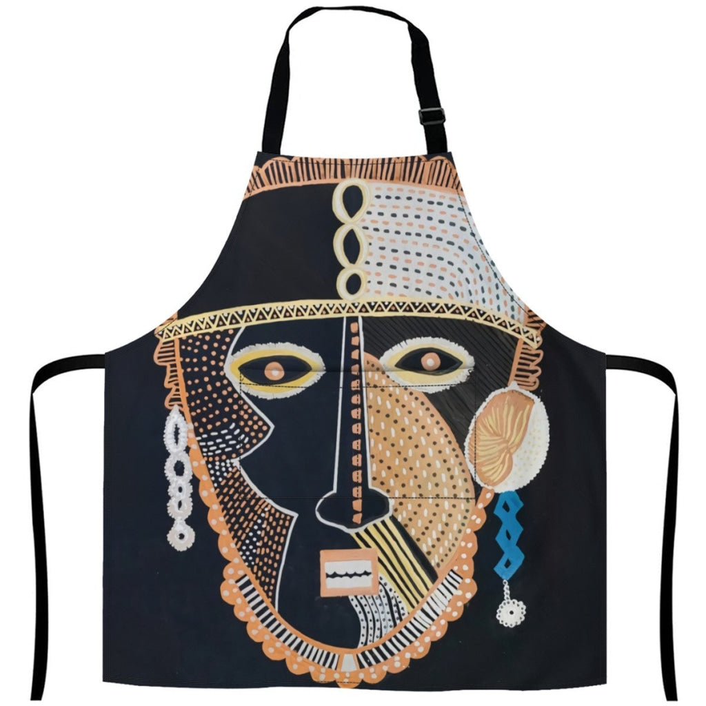 African Artwork Apron - Culture 11 White / One Size