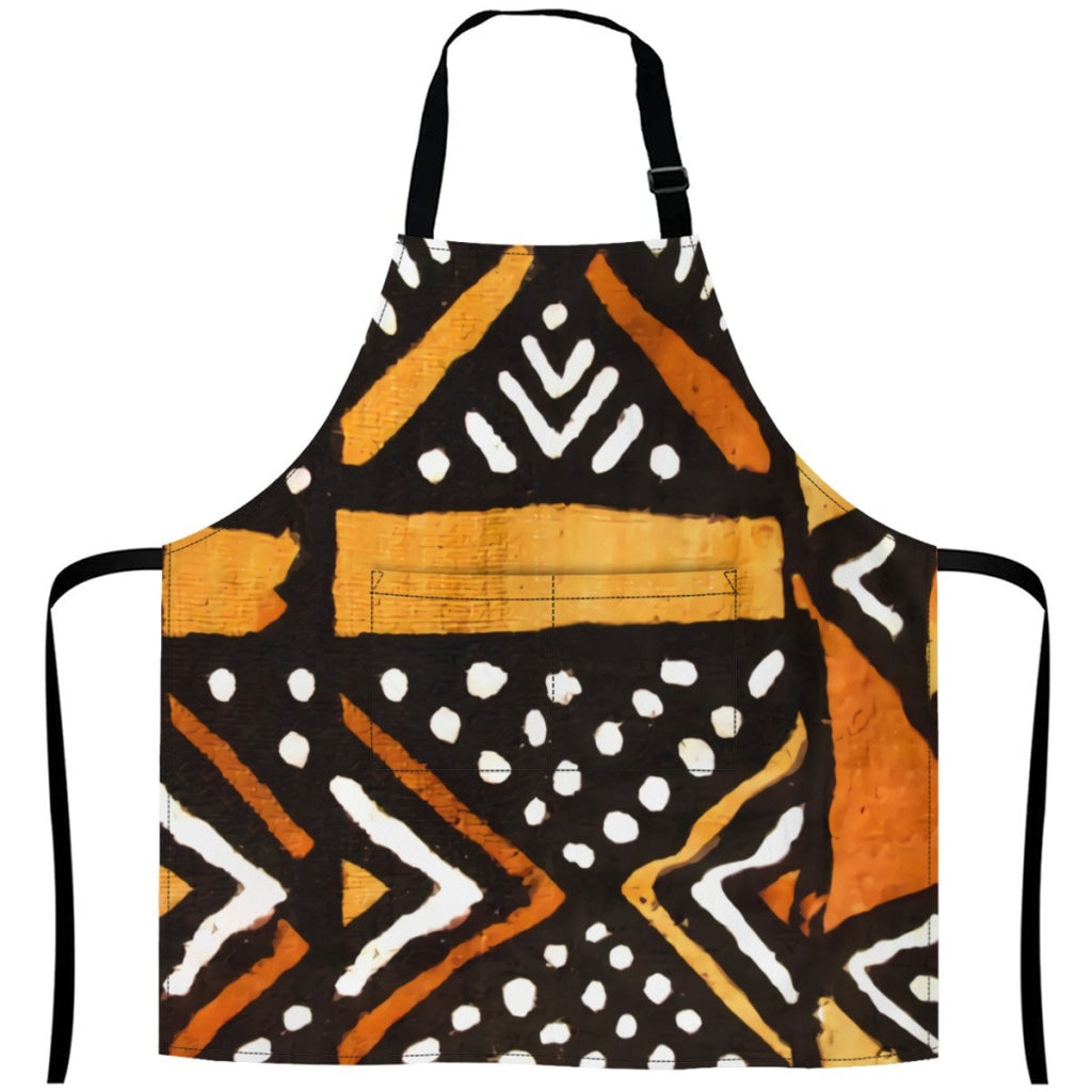 African Artwork Apron - Culture 2 White / One Size