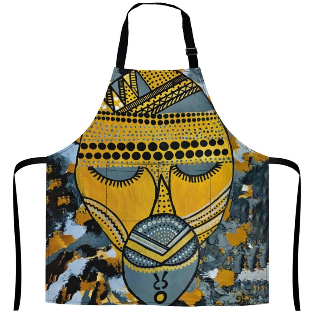African Artwork Apron - Culture 29 White / One Size
